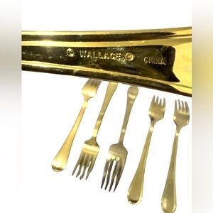 Wallace Vintage Gold Dinner Forks – Set of 6